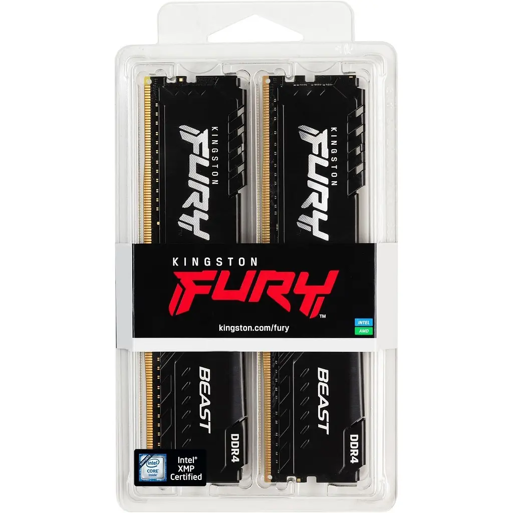 Модуль пам'яті DDR4 Kingston FURY Beast 2x16GB 3200 MHz Black (KF432C16BB1K2/32WP) [147840] - фото 3