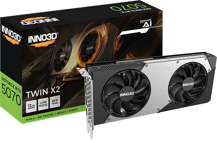Відеокарта GeForce RTX 5070 12GB Inno3D Twin X2 (N50702-12D7-195064N) - фото 4