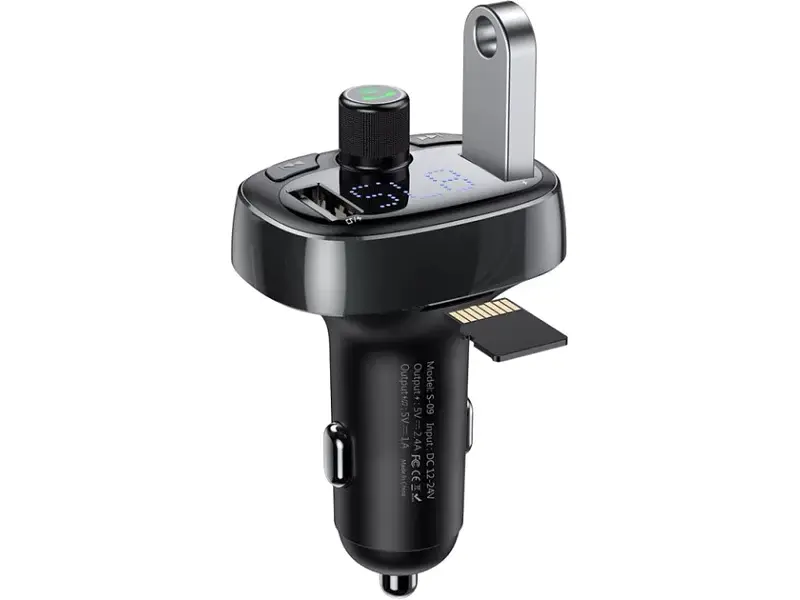 FM-трансмиттер BASEUS FM Launcher S-09 2.4A 2USB Black (CCMT000301) - фото 5