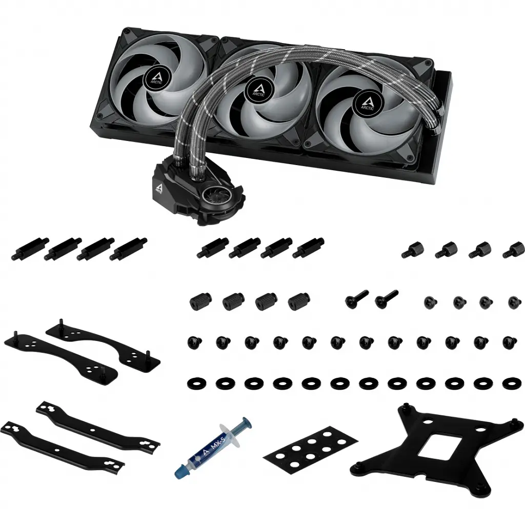 СВО Arctic Liquid Freezer II 420 A-RGB 1700 AM5 (ACFRE00109A) Б/у - фото 6