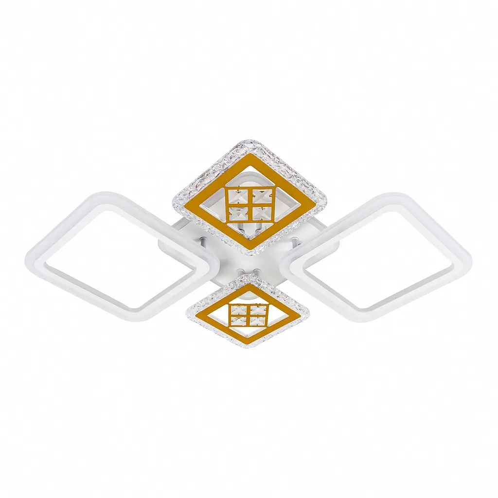 Люстра світлодіодна Valeso V K39930-2+2+1 WT+gold з пультом - фото 5