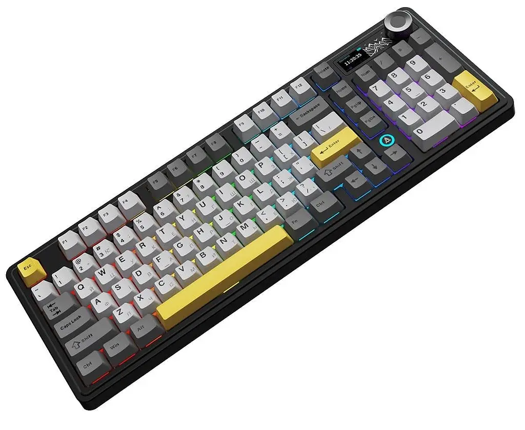 Клавіатура Ajazz AK980 Clear Sky Switch Black-Gray-Yellow (AK980-CS-BGY) - фото 2