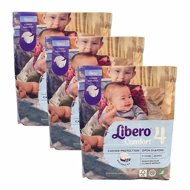 Підгузники Libero Comfort 4 (7-11 кг) 78 шт