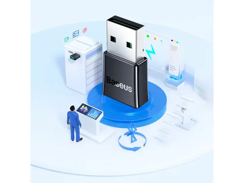 Bluetooth адаптер BASEUS BA07 Wireless Black (ZJBA010001) - фото 2