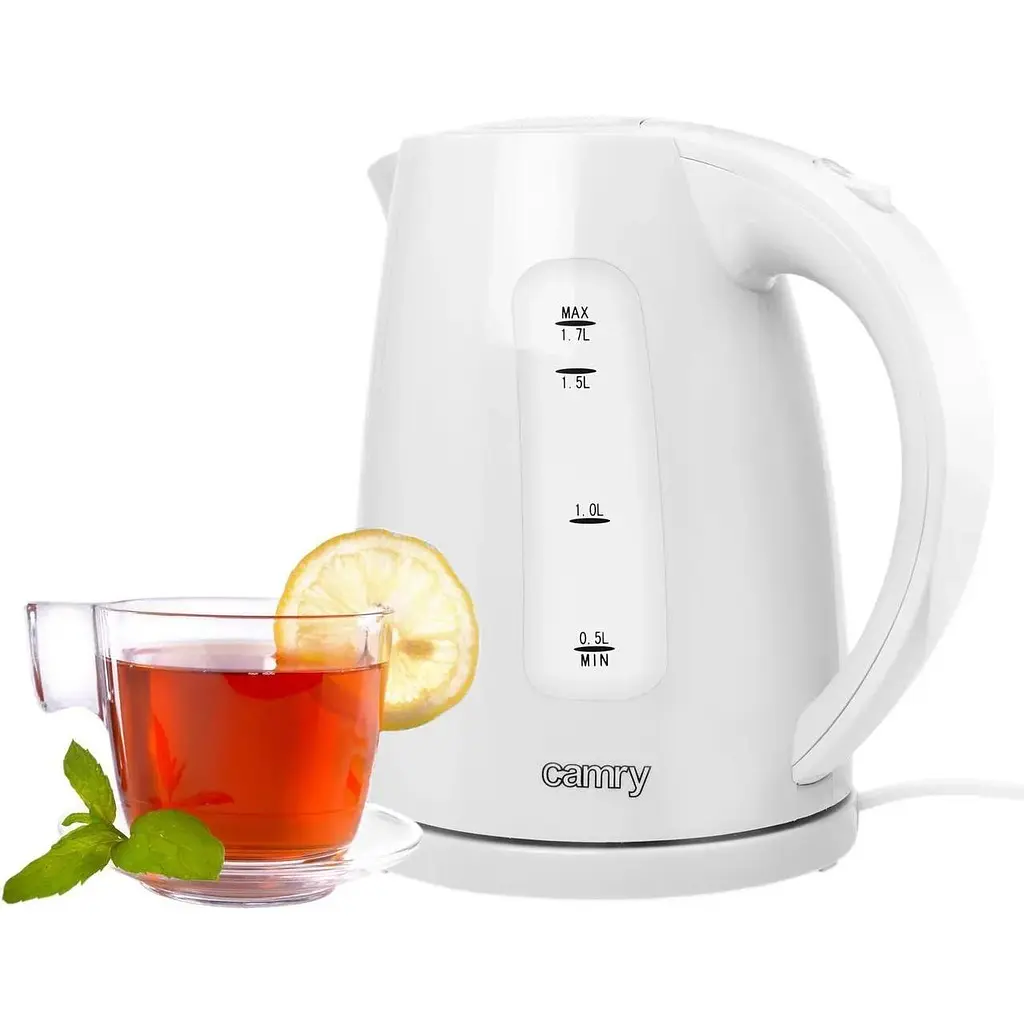 Электрический чайник Camry CR 1255 с индикатором уровня воды 1.7 л белый - фото 7