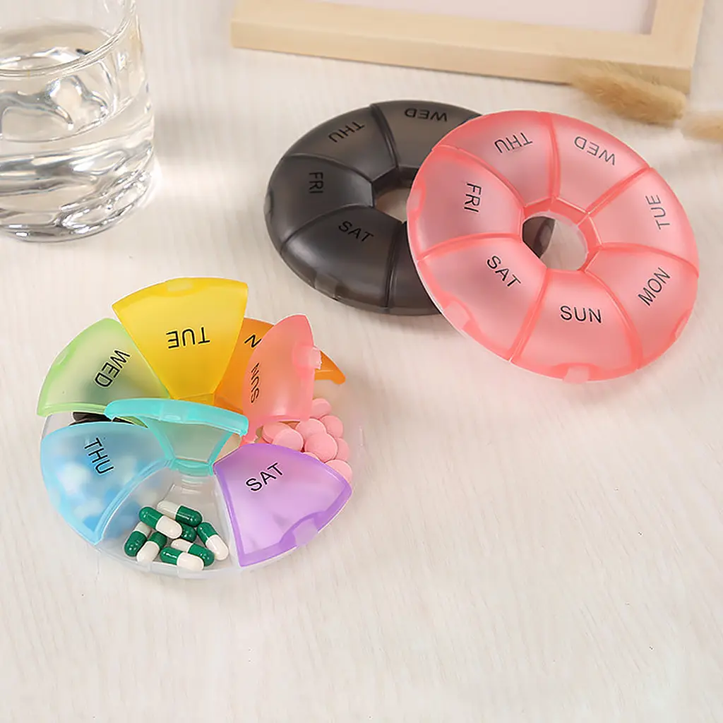 Органайзер для таблеток МВМ My Home на 7 дней 120х120 мм черный (PC-20BLACK) - фото 4