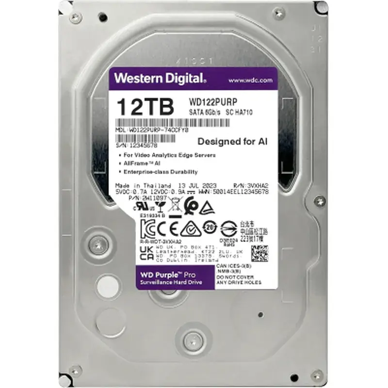 Жорсткий диск 3.5" 12TB WD (WD122PURP) - фото 3