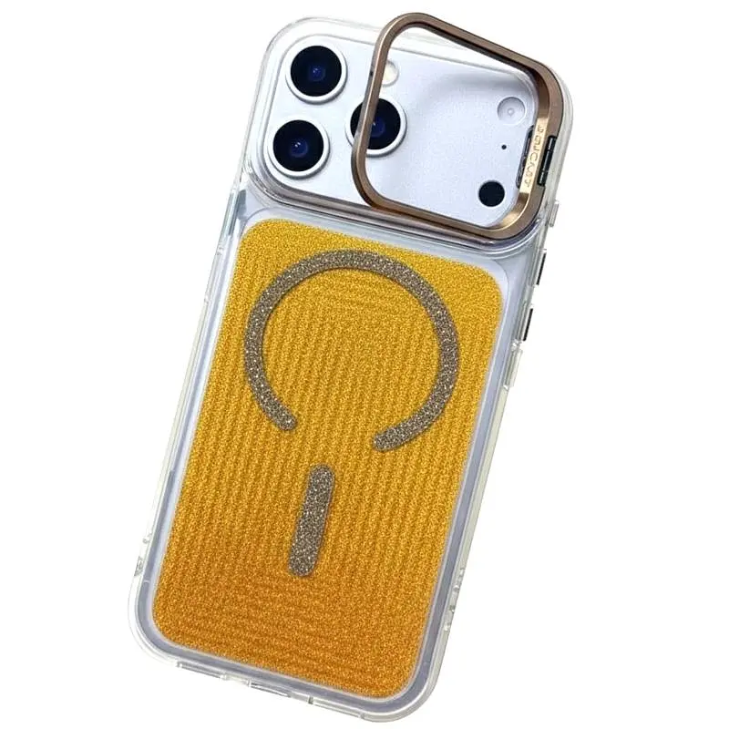 Чохол Epik TPU+PC Jewel Sparkle with MagSafe для Apple iPhone 17 Pro (6.3) Sunny Gold - фото 2