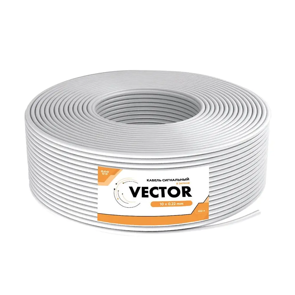 Кабель сигнальний Vector 10х0.22 CCA екран 100m (35-00002) - фото 2
