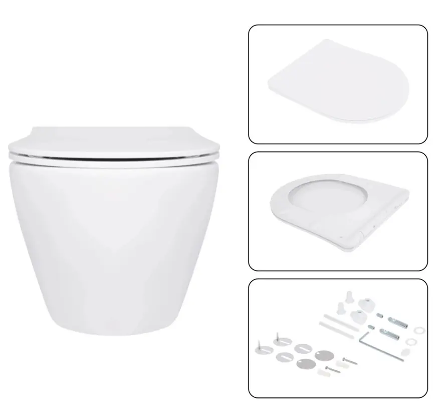 Набір Q-tap Nest 4 в 1 підвісний унітаз Jay Ultra Quiet 520x360x320 + комплект інсталяції QT07335175W48204 - фото 6