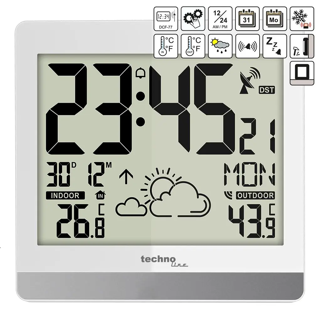 Настінний годинник Technoline WS8119 White (WS8119) - фото 3