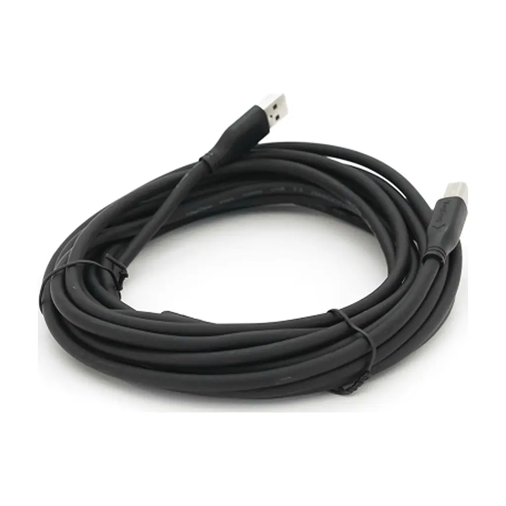 Кабель для принтера USB 2.0 AM/BM 5.0m ferrite black VEGGIEG (V-U207) - фото 2