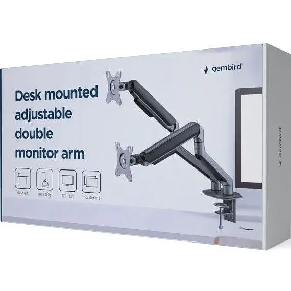 Кронштейн Gembird для 2-х мониторов 17"-32″ MA-DA2-05 - фото 12