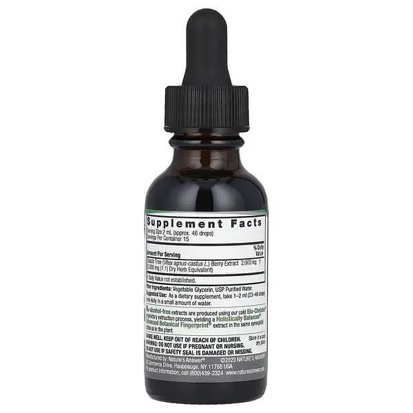 Вітекс священний Chasteberry Vitex Agnus 2,000 mg 30 ml Nature's Answer vit0006186 - фото 2