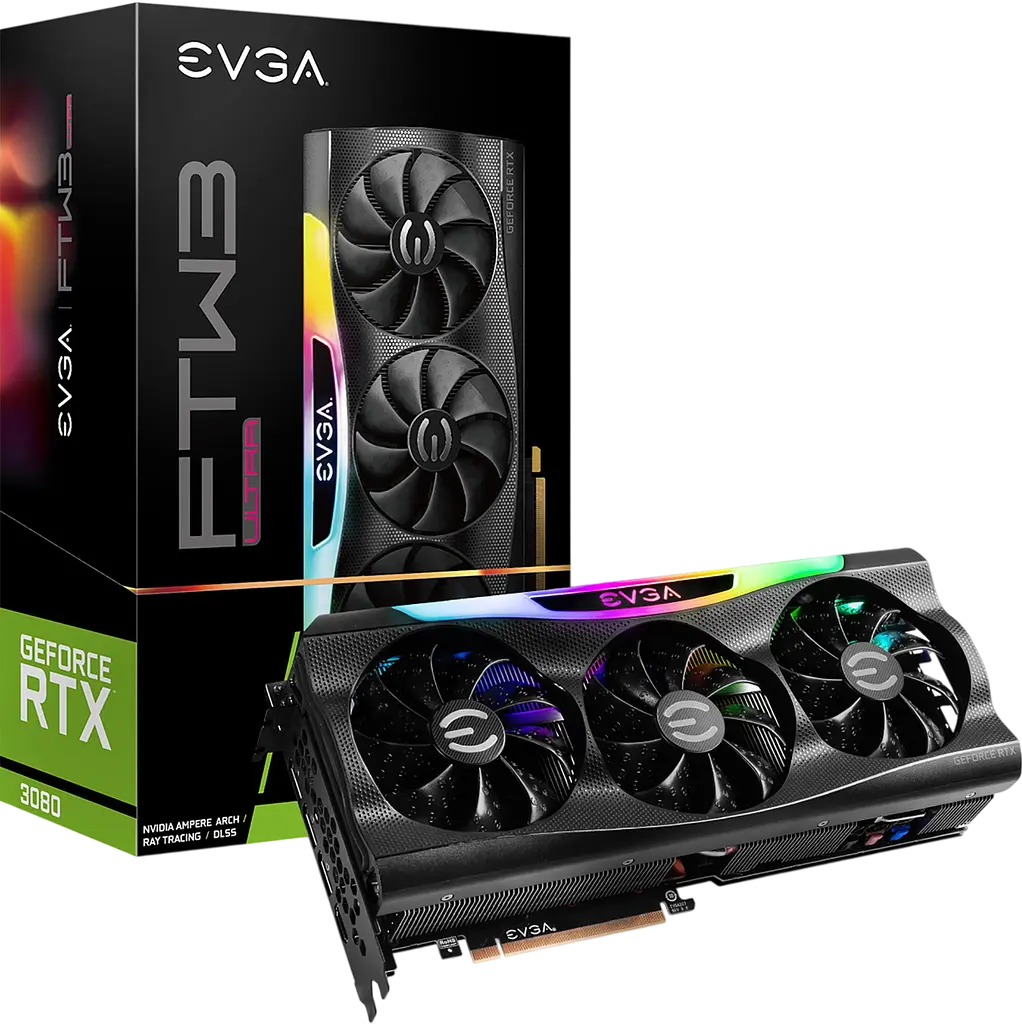 Відеокарта GeForce RTX 3080 10GB Evga FTW3 Ultra Gaming (10G-P5-3897-KL) Б/В