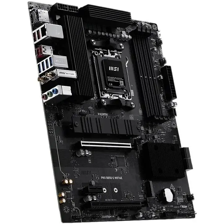 Материнська плата MSI AM5 PRO B850-S WIFI6E, B850, 4xDDR5, Int.Video (CPU), 4xSATA3, 2xM.2, 2xPCI-E 4.0 x16, 1xPCI-E 3.0 x1, ALC897, Realtek 8125 2.5G, WiFi 6E, Bluetooth 5.3, 11xUSB 3.2 / 4xUSB 2.0, HDMI/DP, ATX - фото 4