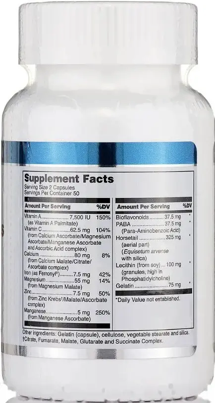 Вітаміни для волосся, нігтів і шкіри Douglas Laboratories Hair Skin Nail +Vitamins Minerals 100 капсул - фото 3