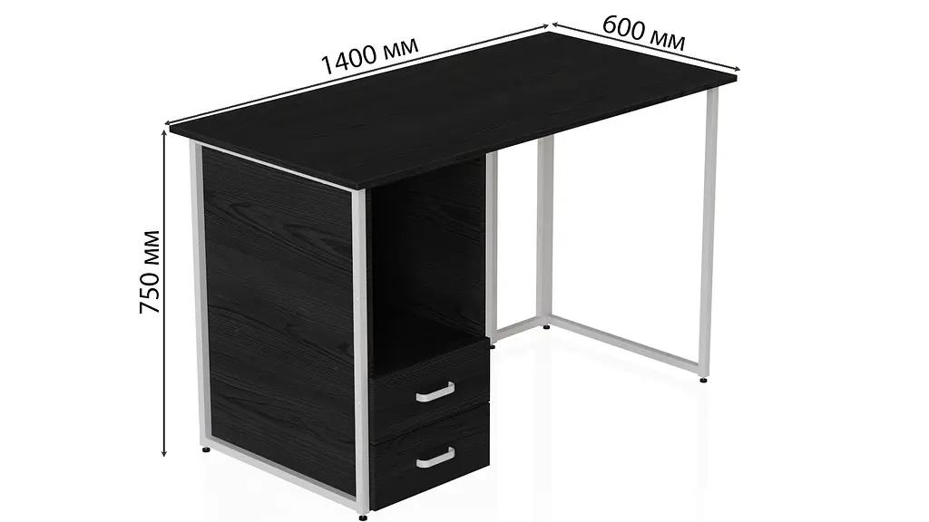 Комп'ютерний стіл Отто 75x140x60 білий ДСП Сосна Кембра 32мм FRD-101040 - фото 3