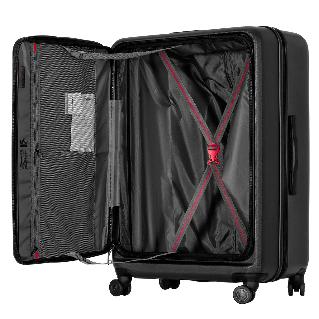 Wenger Чемодан Wenger Skyon Hardside Large, великий, полікарбонат, TSA, 4 колеса, розширення, чорний - фото 10
