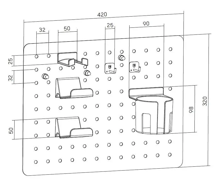 Настінна дошка-органайзер OfficePro WO600W White - фото 3