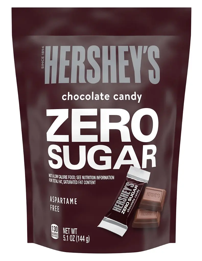 Шоколадні цукерки Hershey's Zero Sugar Chocolate Candy 144г