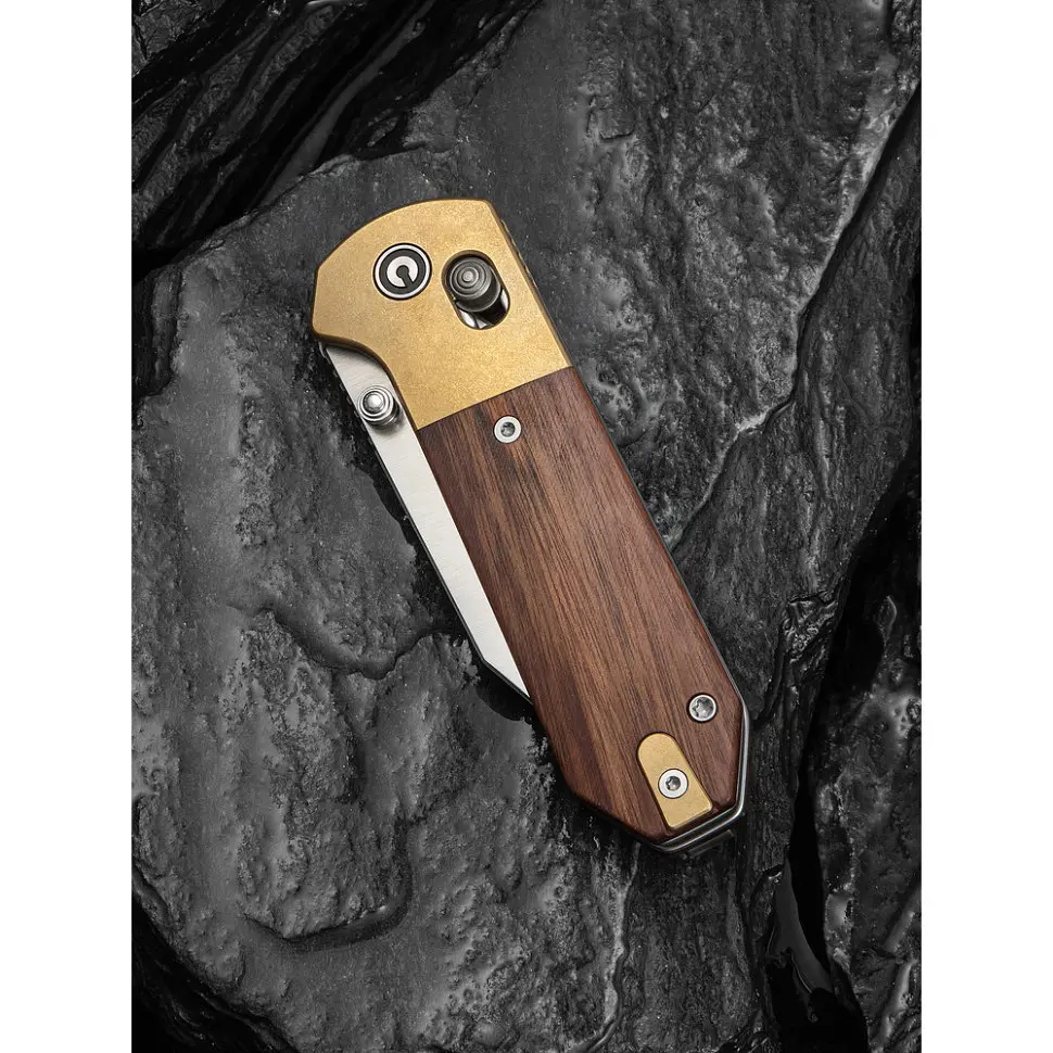 Ніж складаний кишеньковий Civivi Yonder Clip Point (7.3 см) 14C28N / Wood and Brass натуральний - фото 11