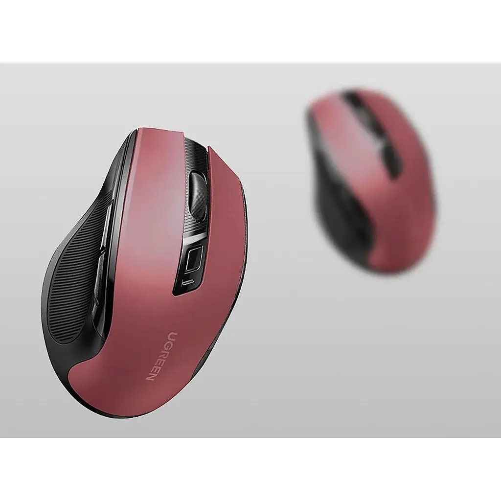 Беспроводная мышь Ugreen MU006 Bluetooth и 2.4G 2 режимная красная (25752) - фото 2