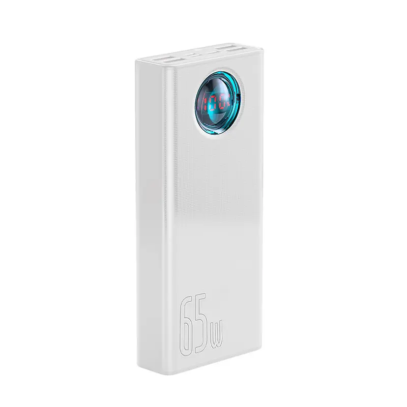 Внешний аккумулятор Baseus Amblight Digital Display 65W 30000 mAh белый PPLG-A02 - фото 4