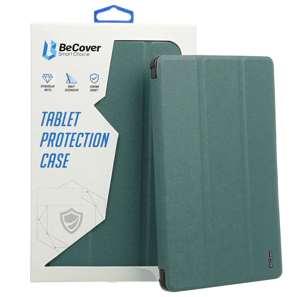 Чохол-книжка BeCover Tri Fold Soft TPU Silicone для Apple iPad Air (4/5) 2020/2022 10.9" Темно-зелений (711130)