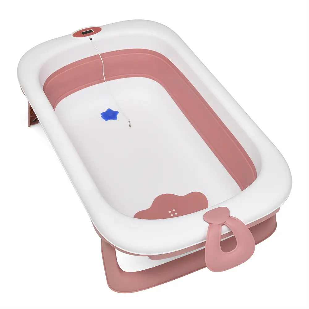 Ванна для новонароджених з термометром силікон ME 1106 T-CONTROL Pink
