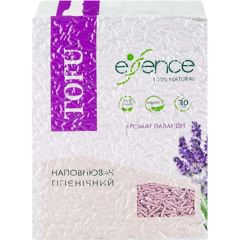 Наповнювач для котячого туалету Essence Tofu з ароматом лаванди 6 л (920024) - фото 4