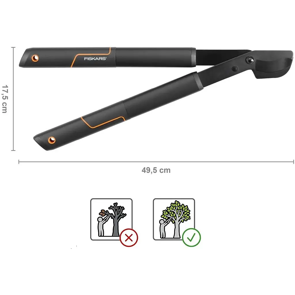 Малий площинний сучкоріз Fiskars SingleStep L28 з загнутими лезами S (1001432) - фото 3