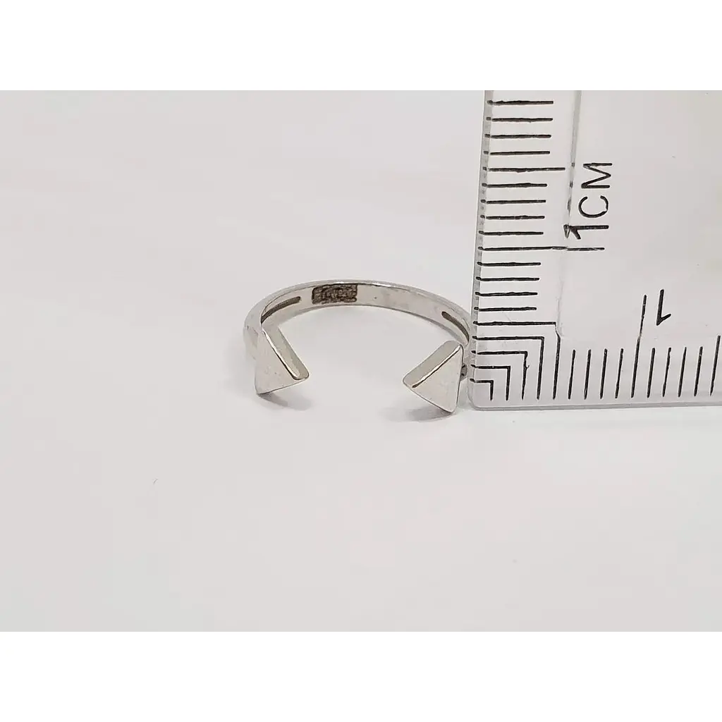 Срібне незамкнене кільце Aurora. 81640 15,5 - фото 4