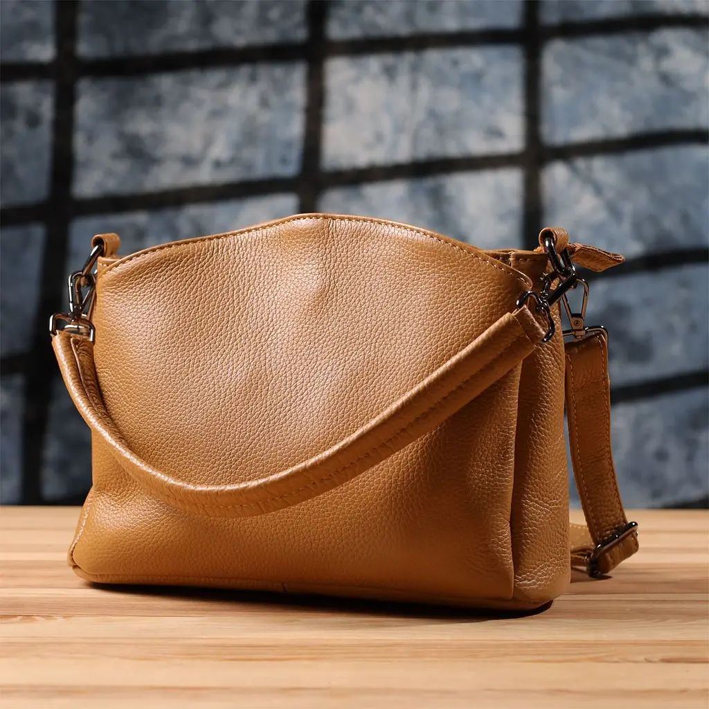 Елегантна сумка жіноча з натуральної шкіри Vintage 23008 руда - фото 10