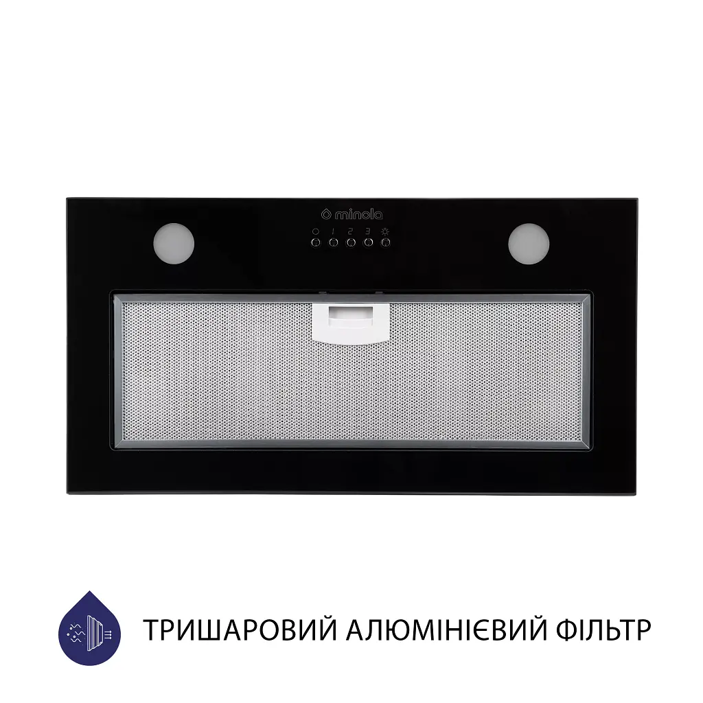 Витяжка повновбудована Minola HBI 5262 BL GLASS 700 LED - фото 8