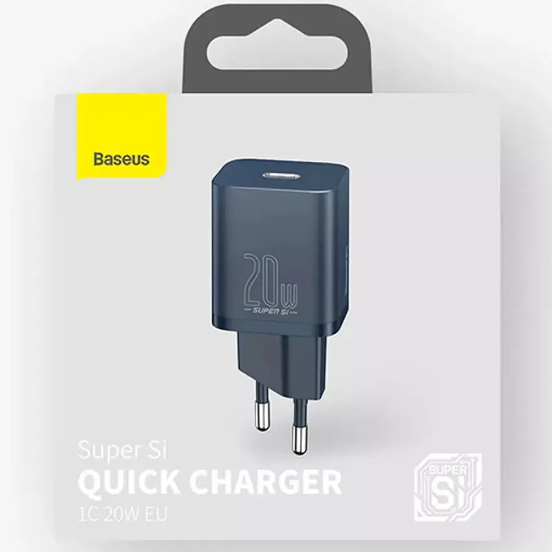 МЗП Super Si Quick Charger PD20W (1USB-C) (CCSUP-B) Синій Baseus teh0029615 - фото 3