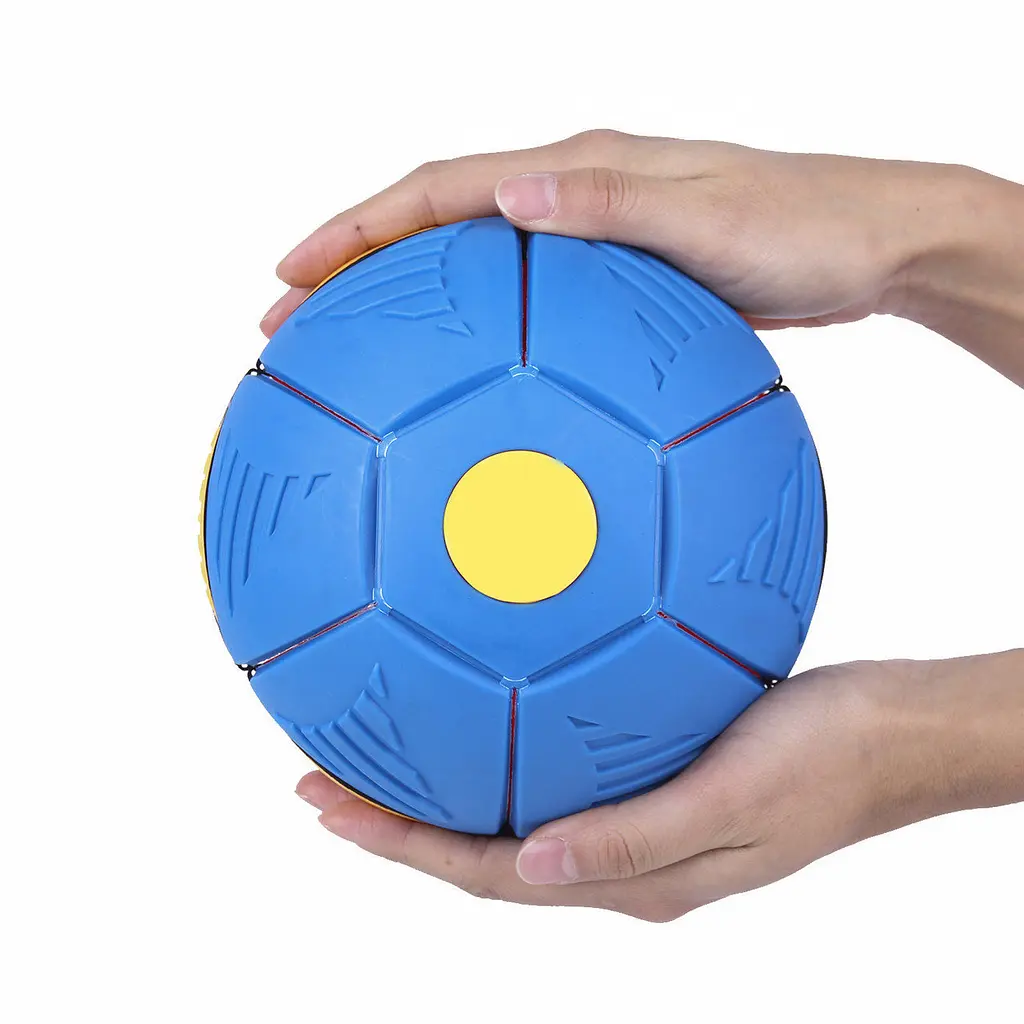 Літаючий м'яч трансформер LED фрісбі тарілка Blast Ball disk синій - фото 4