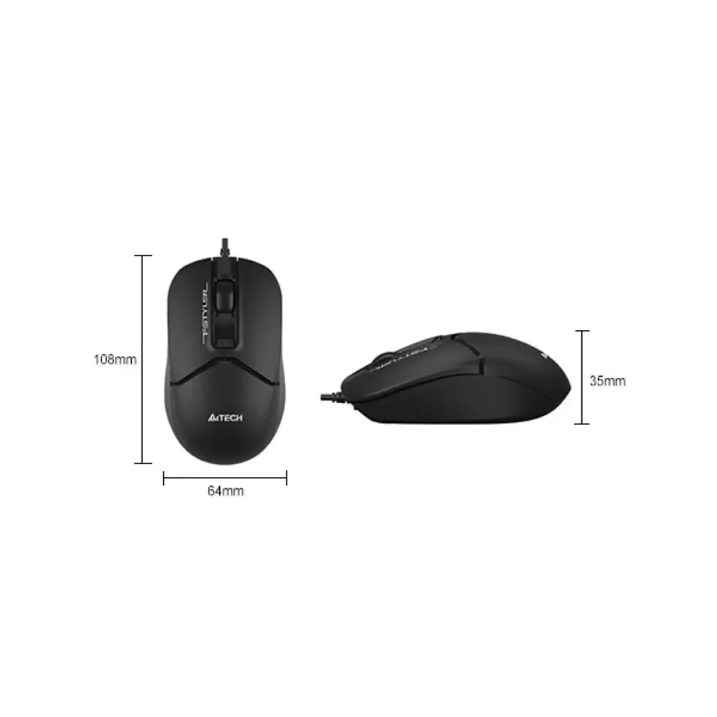 Мишка A4Tech FM12 USB Black - фото 6