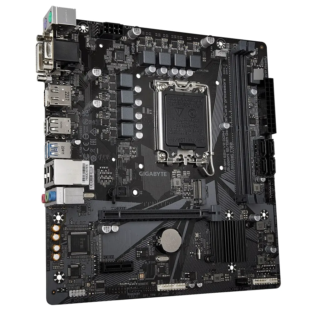 Материнская плата H610M S2H V2 s1700 H610 2xDDR5 M.2 HDMI D-Sub DP mATX Gigabyte teh0019029 - фото 3