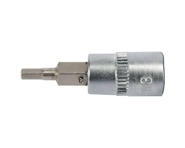Головка торцевая Yato квадрат 1/4" HEX M3 L=37 мм (YT-04370) - фото 2