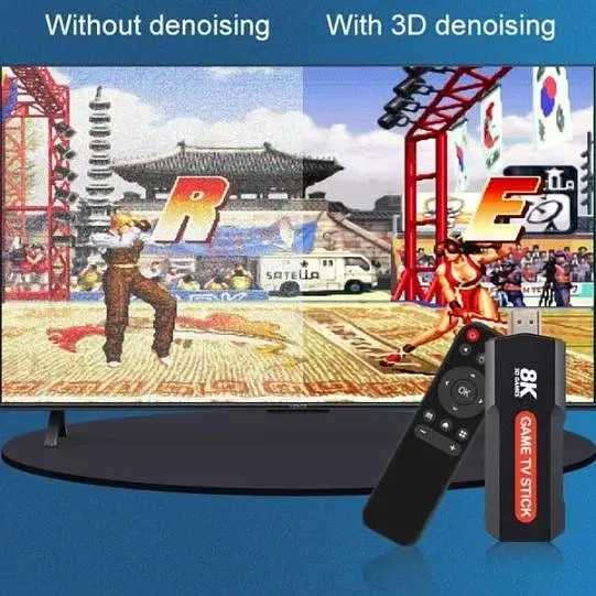 Консоль ігрова приставка до телевізора Game TV Stick X2 Plus 64Gb 8K HDR 5G з бездротовими джойстиками та пультом керування Android - фото 4