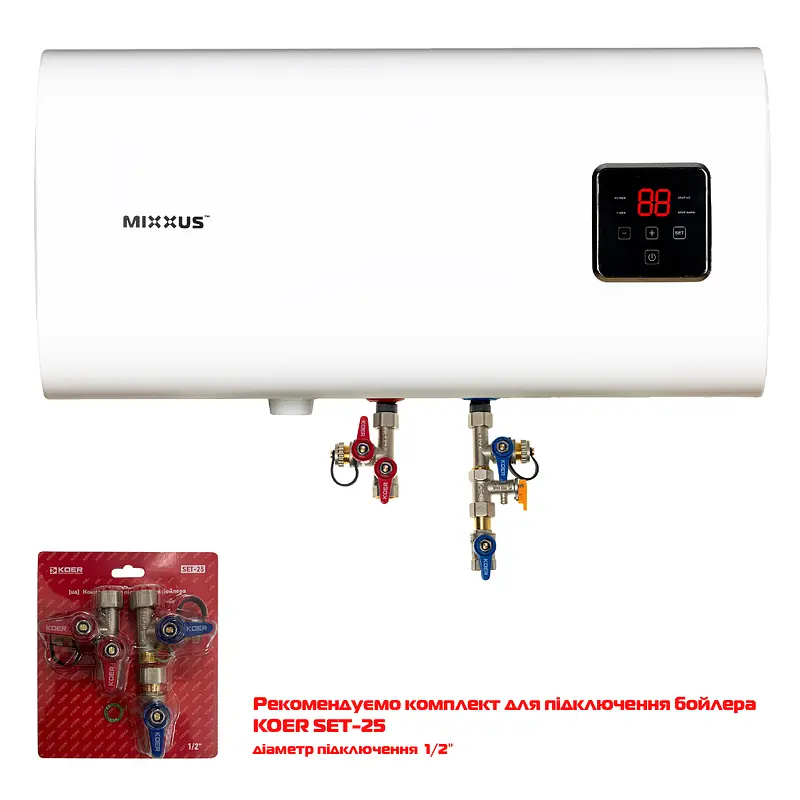 Водонагреватель "Квадрат" Mixxus EWH-14100 Cube WET (Н) накопительный 100 л мокрый тэн 2,0 kW WH0616 - фото 4