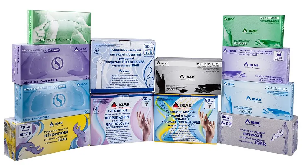 Рукавички нітрилові ІGAR Sempercare Nitrile Skin2 оглядові, нестерильні, неприпудрені, сині, розмір М 50 пар - фото 2