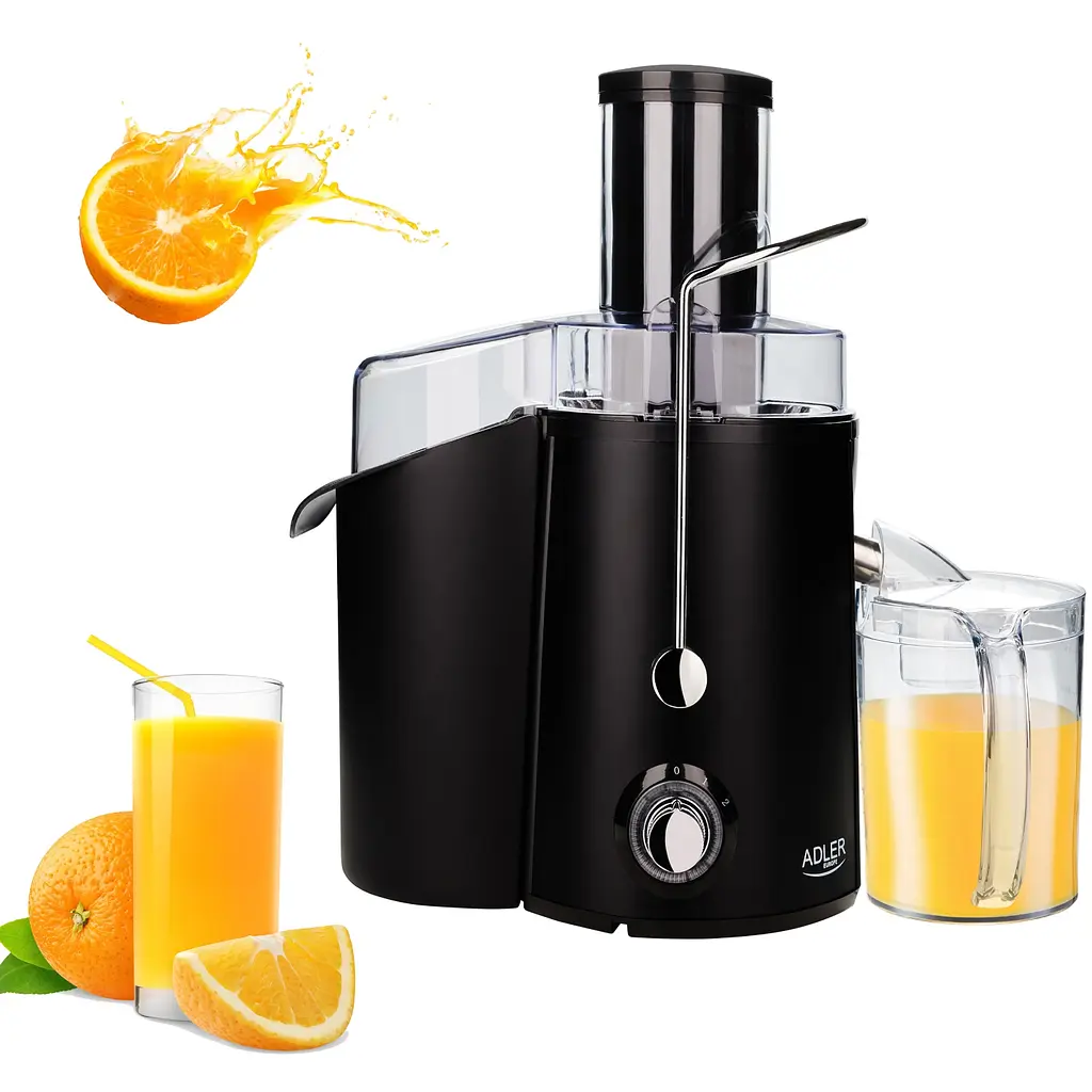 Соковижималка Adler AD 4127 black 1000Вт/ контейнер для соку-1л/ контейнер для м'якоті-2л чорний - фото 5