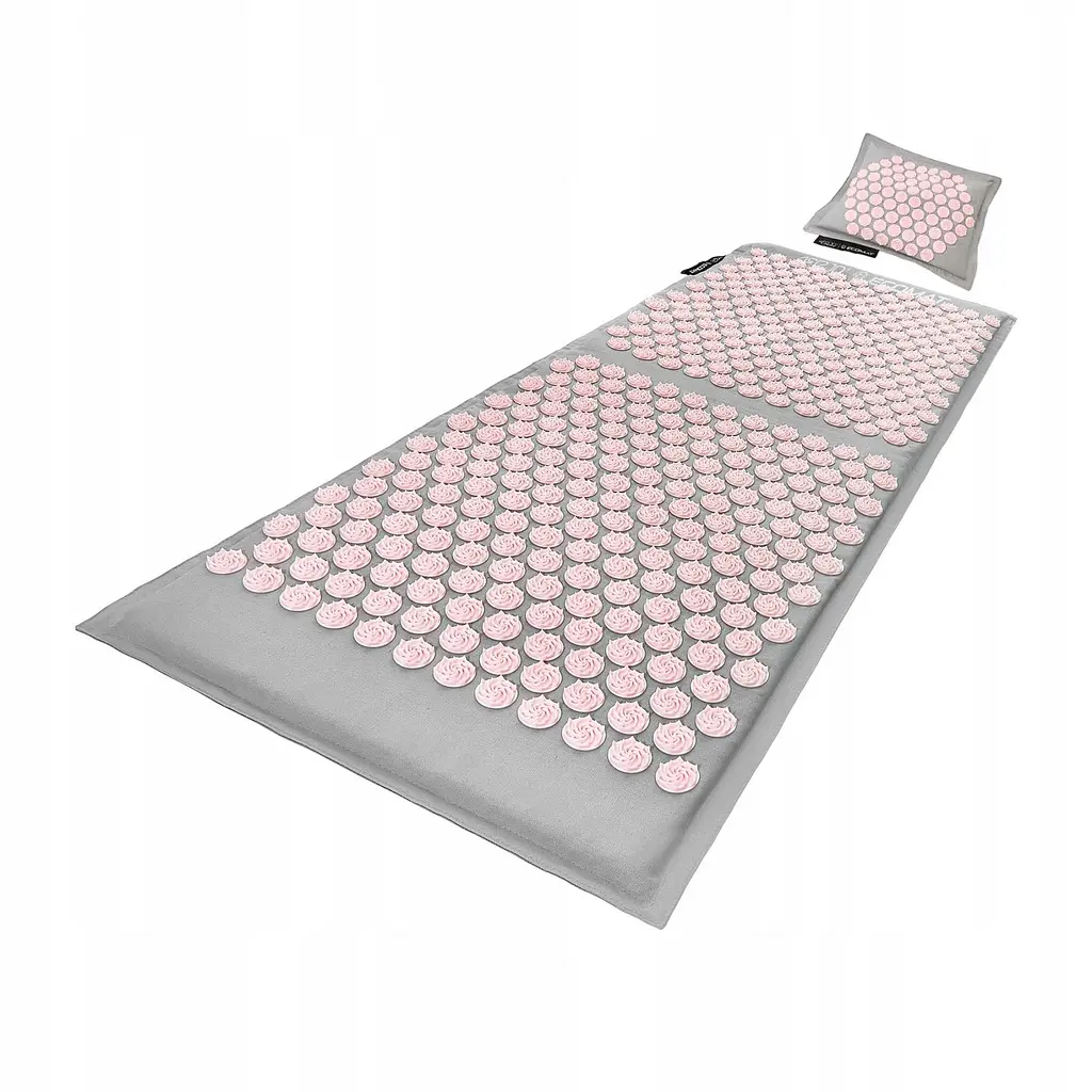 Килимок акупунктурний з подушкою 4FIZJO Eco Mat XL Аплікатор Кузнєцова 4FJ0515 Grey/Pink (P-5907739313607) - фото 8
