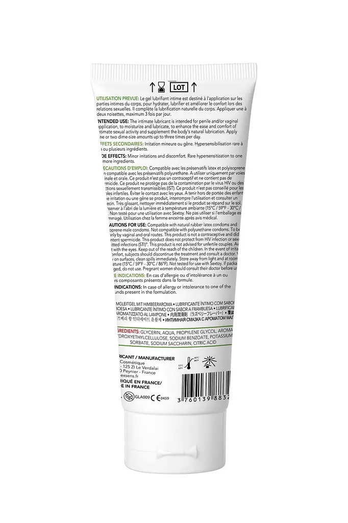 Їстівний лубрикант на водній основі Exsens Lubricant Raspberry 100 ml - фото 5