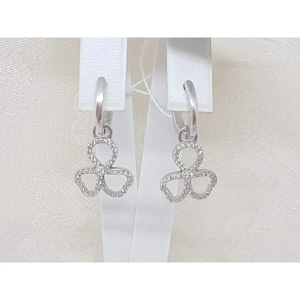 Срібні сережки Агні Террі з фіанітами. 2189/1Р-CZ - фото 4