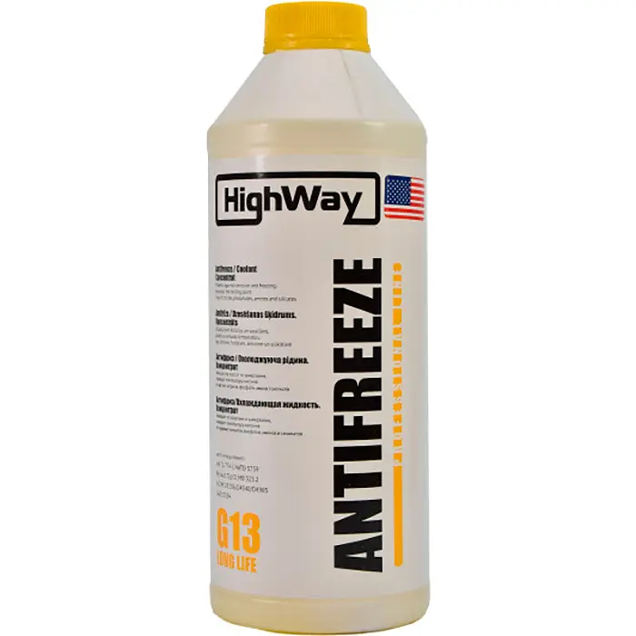Антифриз HighWay G13 концентрат жовтий 1,5л 10025