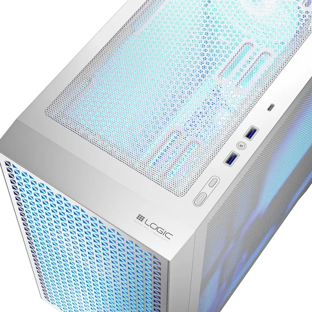 Корпус LogicConcept DART PRO ARGB MINI WHITE MESH fans 3x120 мм без БЖ mATX (AM-DART-PRO-ARGB-20) - фото 3
