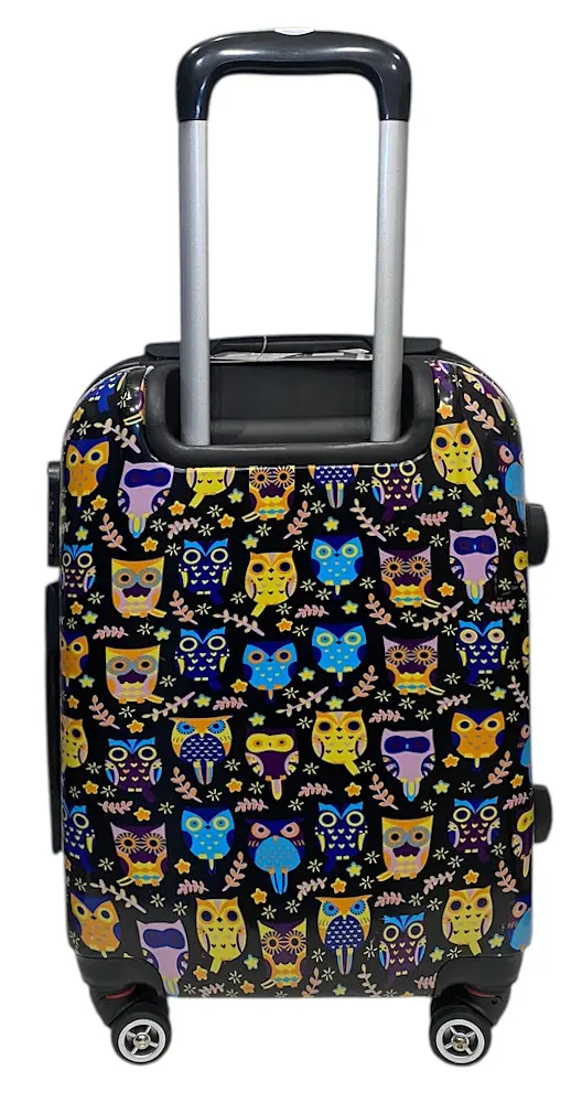 Валіза Worldline Airtex 809 Black Hibou полікарбонат 55×39×20 см S Різнокольорова - фото 3
